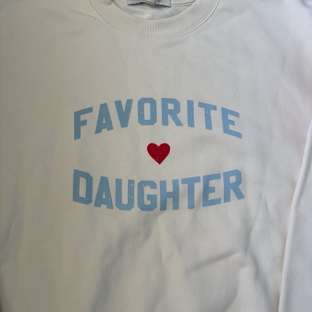 Favorite Daughter Sweatshirt Womens Small Crewneck Logo Spellout - Picture 2 of 9